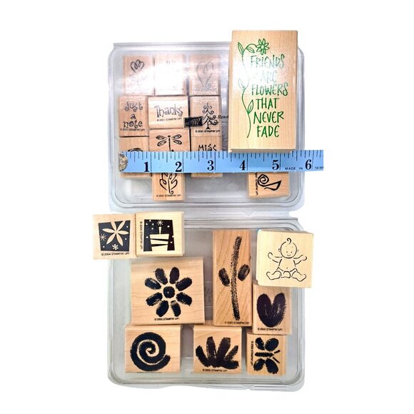 Stampin Up Rubber Stamps Lot of 21 Year-Round Cheer Painted Garden Hero Arts - Picture 8 of 9